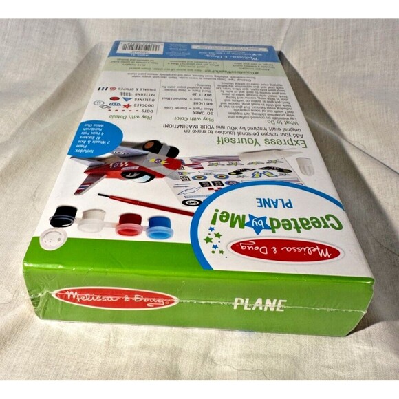 NEW Melissa & Doug Created by Me! Plane 9518 Wooden Craft Kit w Stickers & Paint - Picture 3 of 6